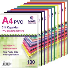 Mapi A4 Pvc Şeffaf Cilt Kapakları (160 Mic. 100'lü Pk.) 2040250 Şeffaf