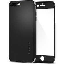 Spigen Apple iPhone 7 Plus Kılıf Air Fit 360 Koruma Black (2x Cam Ekran Koruyucu) - 043CS21101