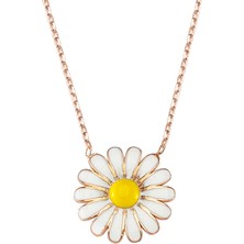 Glorria Gümüş Papatya Kolye Dt0445