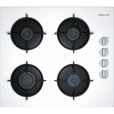 Profilo Oo36P2B10L Beyaz 8Mm Cam Ankastre Ocak-Tüp