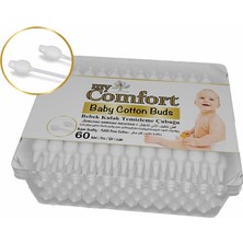 My Comfort Islak Bebek Mendili 80 Adet Kapaklı + My Comfort Bebek Kulak Temizleme Çubuğu 60 Adet