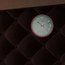 M3 Decorium Kırmızı Karanlıkta Okunabilen Fosforlu Duvar Saati 30 Cm