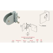 Gürçay Kabin Menteşesi Boyalı 18Mm