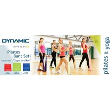 Dynamic 3’lü Pilates Band Seti – 120x15cm – 3 Ayrı Sertlikte