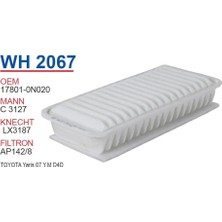 Wunder Toyota Yaris Yeni Model D4D Hava Filtresi Oem No:17801 - 0N020
