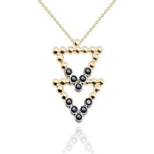 Diamond Line-Gülaylar 14 Ayar Altın Üçgen Kolye