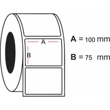 Kalite Barkod - 75x100 Termal Barkod Etiketi 6 Rulo 2.100 adet