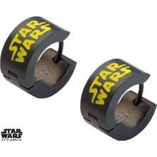 Body Vibe Star Wars Logo Huggie Küpe (Siyah)