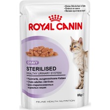 Royal Canin Gravy Sterilised Kisirlaştirilmiş Kediler Için Konserve 85 Gr