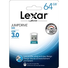 Lexar 64GB S45 USB 3.0 JumpDrive Flash Bellek LJDS45-64GABEU