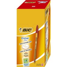 Bic Cristal Fine Tükenmez Kalem 50 Li Pk. Kırmızı