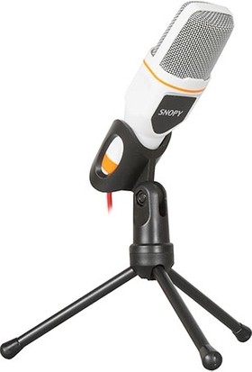 Snopy SN-340M Beyaz Masaüstü Mikrofon