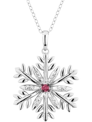 Sare Pırlanta Pırlanta Yakut Kar Tanesi Kolye
