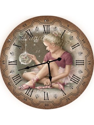 Markakanvas Ahşap  Yuvarlak Duvar Saati