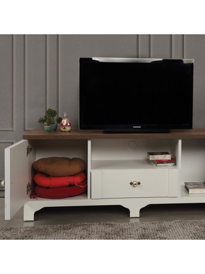 Pasific Home Gazel Country Kapaklı Tv Ünitesi 140 Cm ,beyaz