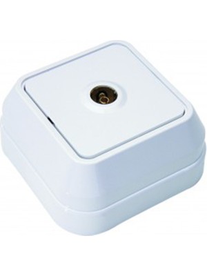 Makel Sıva Üstü Tv Prizi Beyaz