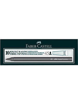 Faber-Castell 45 Keçeli Kalem 10'lu Renk - Siyah