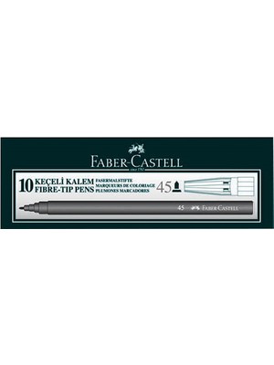 Faber-Castell 45 Keçeli Kalem 10'lu Renk - Mavi