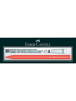 Faber-Castell 45 Keçeli Kalem 10'lu Renk - Mavi