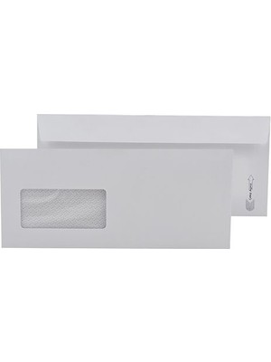 Oyal Pencereli Diplomat Zarf Beyaz 105 x 240Mm 110Gr 500'lü Paket