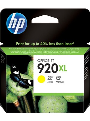 HP 920XL CD974A Yüksek Kapasite Sarı Orjinal Kartuşu , HP Officejet 6000 / 6500 / 6500A / 7000 / 7500 / 7500A Yüksek Kapasite Sarı Orjinal Kartuşu