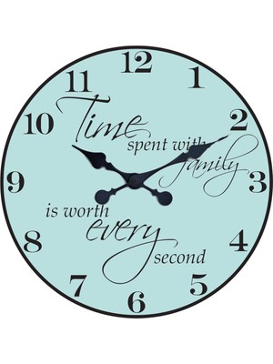 Markakanvas Ahşap Yuvarlak Duvar Saati