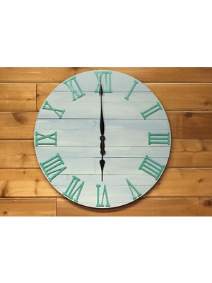 Markakanvas Ahşap Yuvarlak Duvar Saati