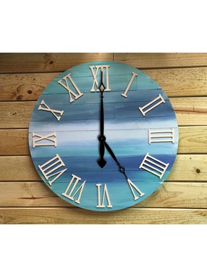 Markakanvas Ahşap Yuvarlak Duvar Saati