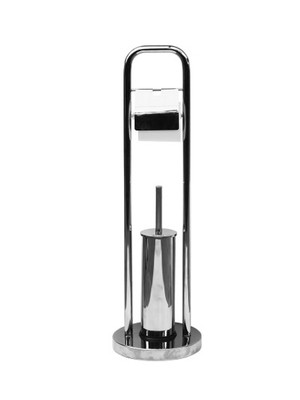 Mabello Paslanmaz Ayaklı Klozet Fırçası Ve Tuvalet Kağıtlığı