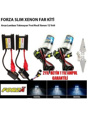 Tvet H1 8000K Xenon Far Kiti İnce12 V Forza