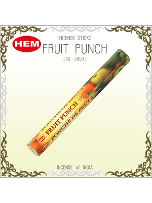 Hem Karışık Meyve Suyu Kokusu Tütsüsü Fruit Punch Incense Sticks - 20 Çubuk