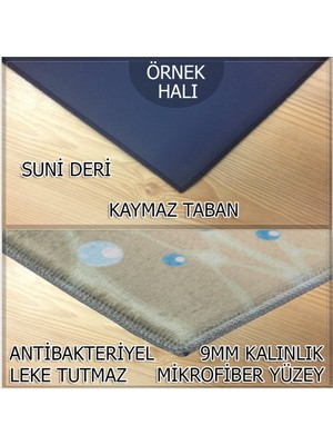 Else Halı 3 Boyutlu Kırmızı Gül Klozet Takımı Banyo Paspas