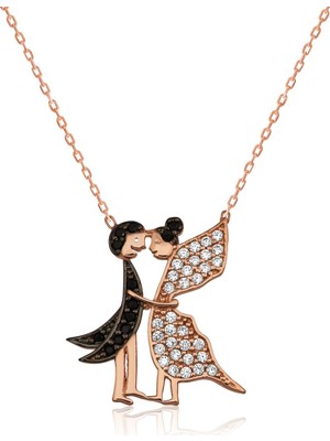 KENPAZAR Bayan Lili Gümüş Aşık Kelebekler Kolye