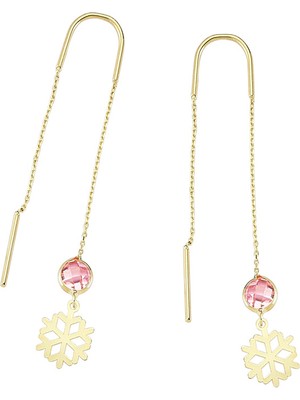 Glorria Altın Kar Tanesi Küpe Cm0420