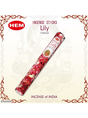 Hem Lily Incense Sticks - Zambak Tütsü 20 Adet