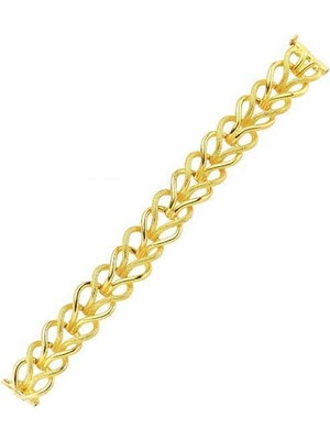 Bilezikhane Bileklik Kalp Rose 34,00 Gram 22 Ayar Altın