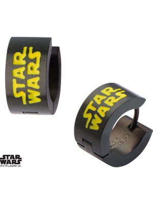 Body Vibe Star Wars Logo Huggie Küpe (Siyah)