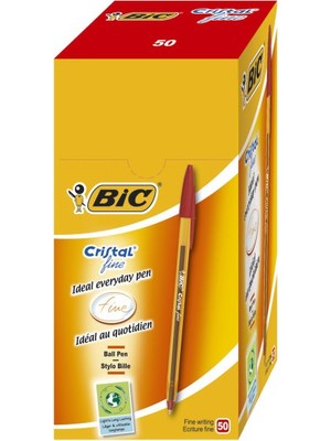 Bic Cristal Fine Tükenmez Kalem 50 Li Pk. Kırmızı