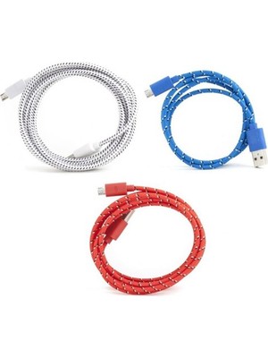 Kikkerland Renkli Ve Uzun Mikro Usb Kablo