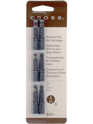 Cross 8921D Dolmakalem Kartuşu Siyah 6'lı