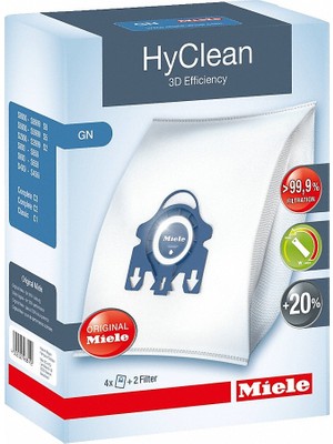 Miele Toz Torbası Gn Tipi 4 Adet + 2 Filtre ile %99,9 Filtrasyon Sağlayan Aksesuar