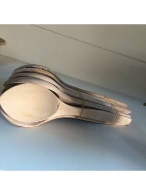 En Havalı El Yapımı Tahta Kaşık 10 Adet Büyük Boy