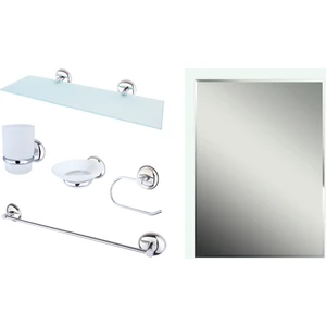 Altı Parça Banyo Aksesuar Seti Açık Kağıtlıklı