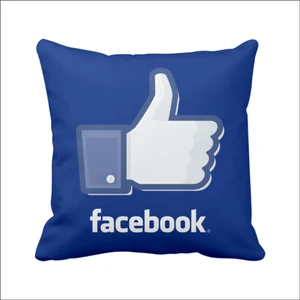 Facebook Like Beğen Sosyal Medya Saten Yastık