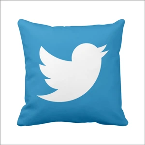 Twitter Sosyal Medya Saten Yastık