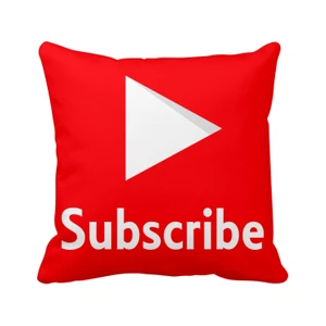 Youtube Subscribe Abone Ol Sosyal Medya Saten Yastık