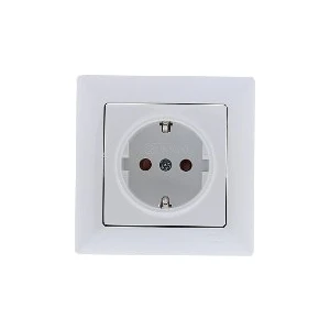 Günsan Visage Beyaz Topraklı Priz Çerçeveli