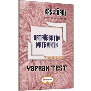 Yediiklim Yayınları KPSS ÖABT Ortaöğretim Matematik Yaprak Test