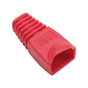 Dr-6295 Rj45 100Lü Paket Konnektör Koruma Kılıfı Kırmızı (Papuç)