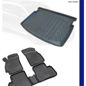 Black Stone Ford Focus 3 Hb Bagaj Havuzu (İnce Stepne) & 3D Paspas 2011-14